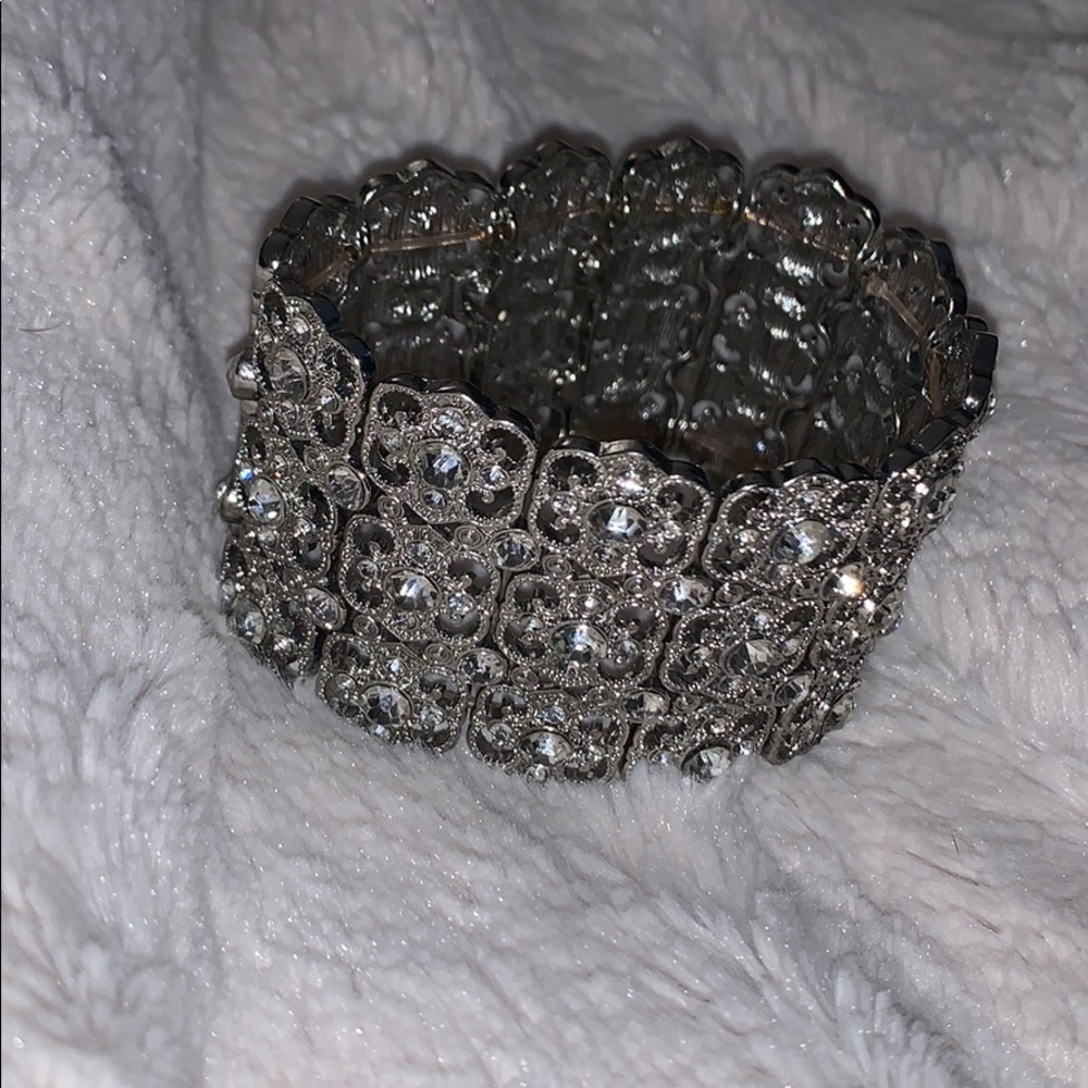 Rhinestone cuff bracelet